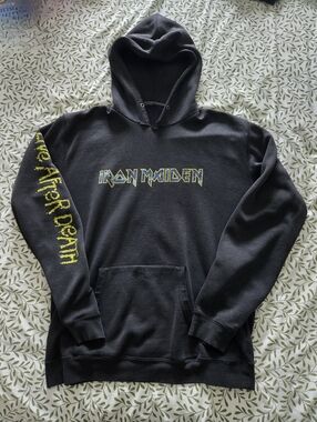 Vintage 2004 Iron Maiden Live After Death Pullover Hoodie Black Y2K